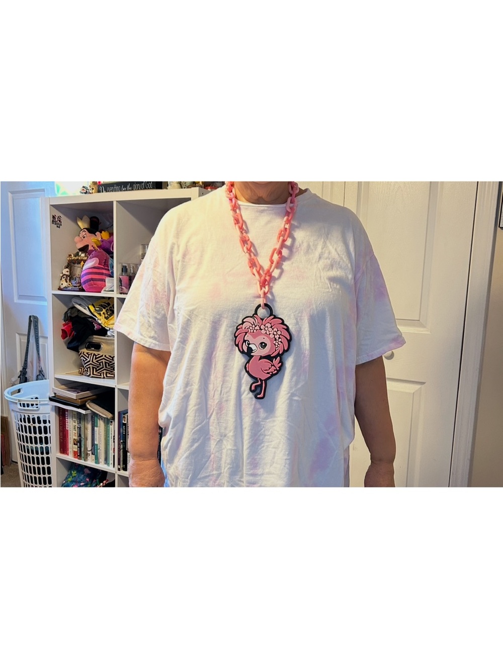 Pink Flamingo Pendant Necklace for Kids - Playful Pink Accessory